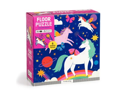 Mudpuppy Podlahové puzzle Kouzelní jednorožci 25 dílků