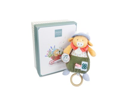 Doudou Dárková sada Plyšová kravička Aneth hrající melodii 20 cm