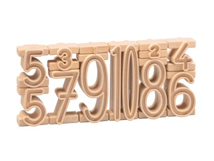 Wissner Dřevěná sada stohovacích čísel 11 ks