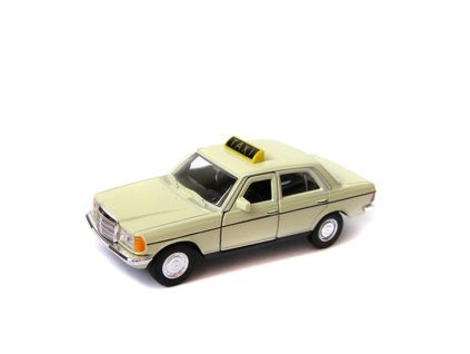 Welly Mercedes Benz E-Class (230E) W123 TAXI 1:34 krémový