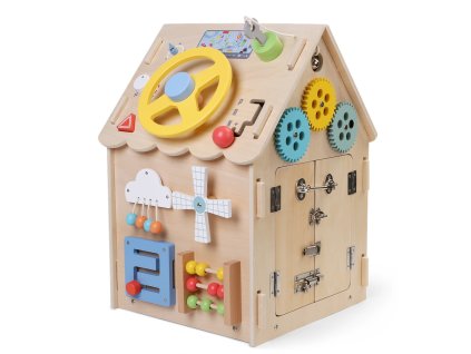 2Kids Toys Activity board Domeček přírodní