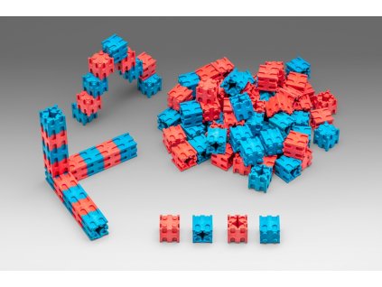 Wissner Kostky červené a modré 100 ks