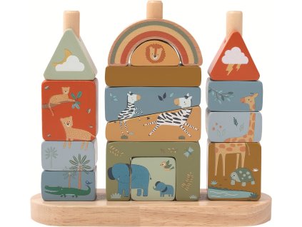 2Kids Toys Nasazování kostek Safari