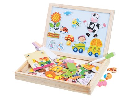2Kids Toys Magnetická tabulka Farma 102 dílků