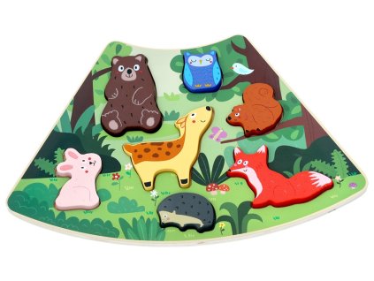 2Kids Toys Dřevěné puzzle Lesní zvířátka propojitelné