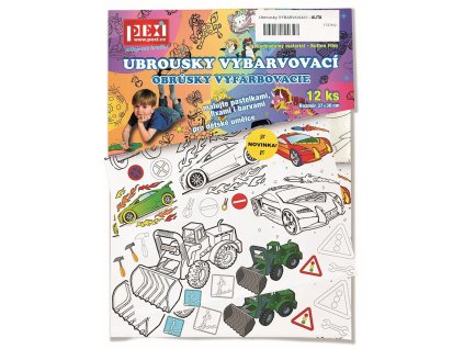 Pexi Vybarvovací ubrousky - Auta