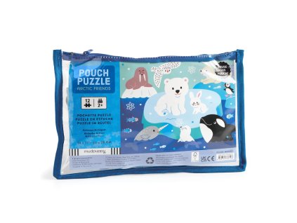 Mudpuppy Puzzle v taštičce Lední přátelé 12 dílků