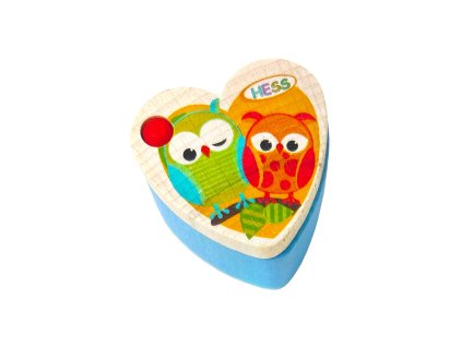 Hess Krabička na zoubky Sovičky modrá