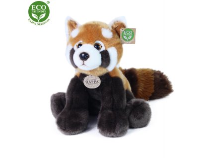 Rappa Plyšová panda červená stojící 28 cm ECO-FRIENDLY