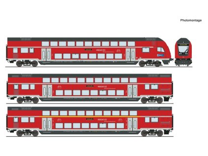 Roco 3dílná sada Dvoupatrový vůz DB AG VI, digitální - 6210144