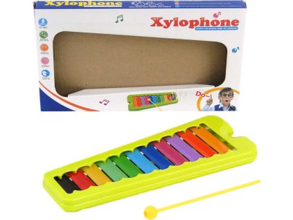 Xylofon dětský barevný 11 kláves s paličkou *HUDEBNÍ NÁSTROJE*