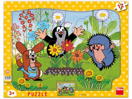 DINO Puzzle KRTEK a přátelé (krteček) 12 dílků tvary