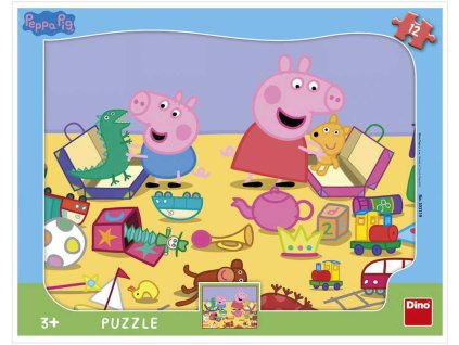 DINO Puzzle deskové 12 dílků Peppa Pig skládačka 31x23cm
