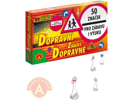 ALEXANDER Dopravní značky 5cm set 50ks se stojánky karton/plast