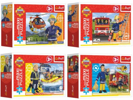 TREFL PUZZLE MiniMaxi Hrdinský Požárník Sam 22x16cm 20 dílků 4 druhy