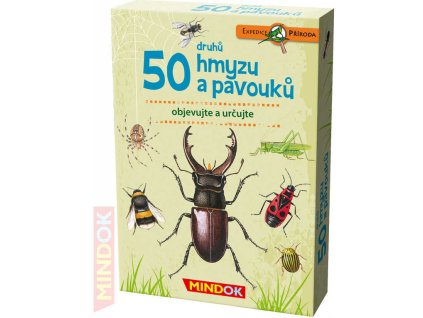 MINDOK HRA kvízová Expedice Příroda: 50 druhů hmyzu a pavouků naučná