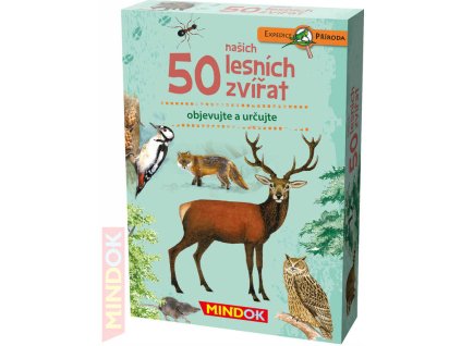 MINDOK HRA kvízová Expedice Příroda: 50 našich lesních zvířat naučná