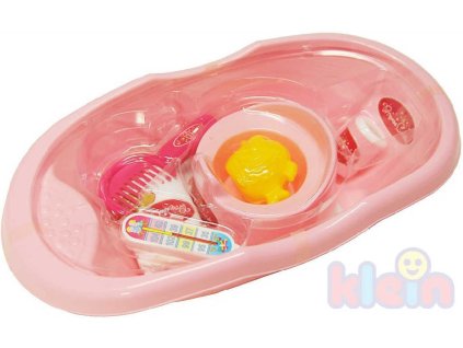 KLEIN Vanička pro panenku miminko Princess Coralie koupací set s příslušenstvím