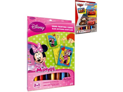 Pískování Disney kreativní set 2 obrázky s barevným pískem různé druhy