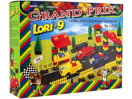 LORI 009 Stavebnice polytechnická Grand Prix 96 dílků plast v krabici 9