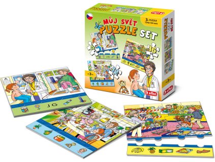 EFKO Puzzle vzdělávací Můj svět 3v1 32 dílků skládačka v krabici