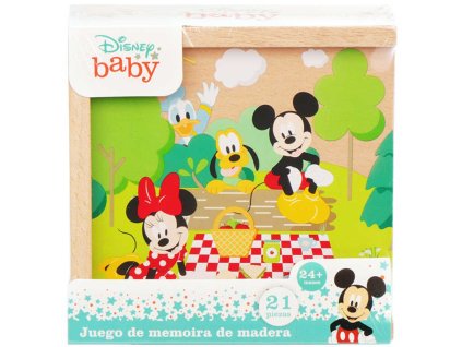 DŘEVO Hra Domino Mickey Mouse 21 dílků v krabičce *SPOLEČENSKÉ HRY*