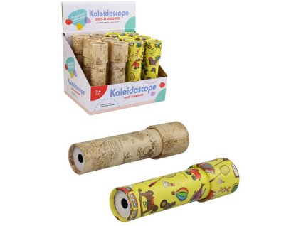 Krasohled dětský kaleidoskop 19cm kukátko 2 druhy karton/plast