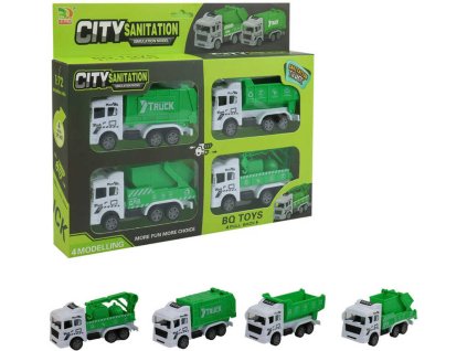 Auto technické služby 13cm zpětný chod svoz komunálního odpadu 4 druhy plast