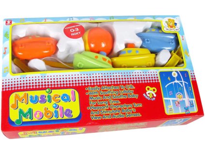 Kolotoč hudební plastový BABY nad postýlku Loďky