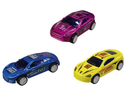 Autíčko sportovní kovové 7cm zpětný chod 4 druhy