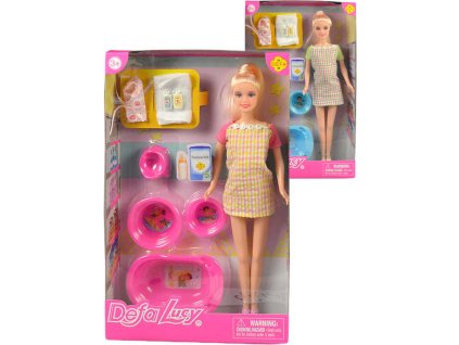 Panenka Defa Lucy maminka 29cm koupací set s kojeneckými potřebami 2 barvy