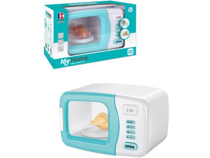 Mikrovlnná trouba dětská na baterie 20cm set s kuřetem plast Zvuk