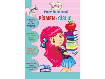 AKIM Procvičuj si Psaní písmen a číslic Jahůdka 2 stíratelný sešit s popisovačem