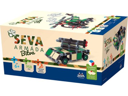 SEVA ARMÁDA Bitva plastová XL STAVEBNICE 958 dílků v krabici