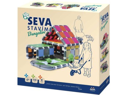 SEVA Stavíme - Bungalov plastová STAVEBNICE 458 dílků