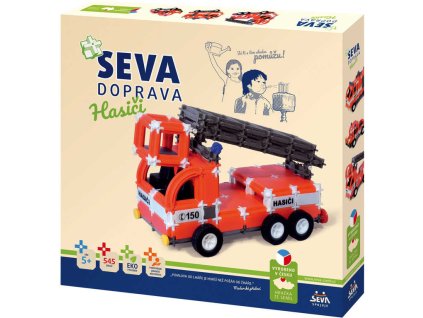SEVA DOPRAVA Hasiči plastová STAVEBNICE 545 dílků v krabici