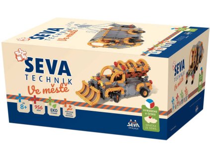 SEVA TECHNIK Ve městě plastová XL STAVEBNICE 956 dílků v krabici