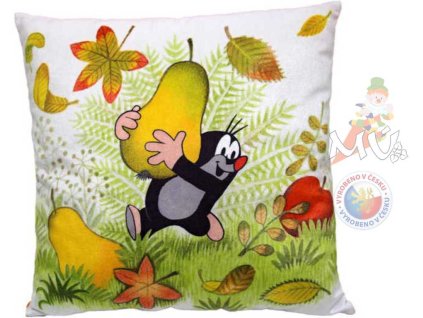 MORAVSKÁ ÚSTŘEDNA Polštář Krtek a  podzim 30 x 30 x 10 cm Krteček