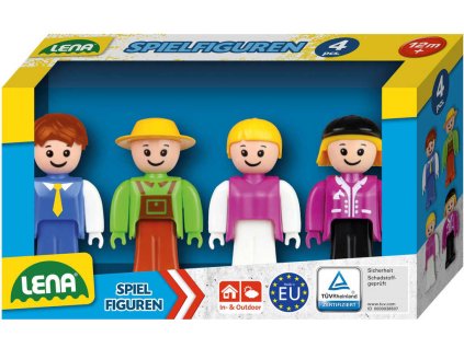 LENA Baby Truxx zelená sada figurek 8cm 4ks v krabici plast