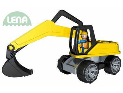 LENA Truxx Bagr 37cm (auto na písek) s figurkou řidiče plast