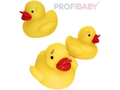 PROFIBABY Baby kačenka malá pískací 6cm set 3ks do vany pro miminko