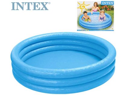 INTEX Bazén kulatý Crystal 147x33cm nafukovací modrý 3 komory 58426