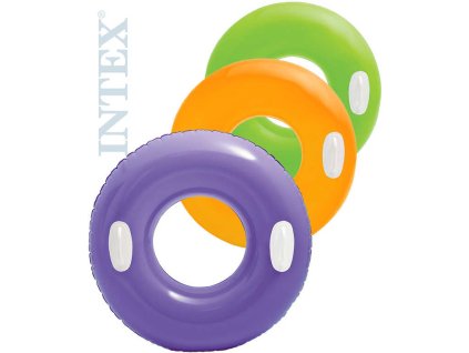INTEX Kruh s úchyty HI GLOSS 76 cm NAFUKOVACÍ KOLO do vody 3 barvy