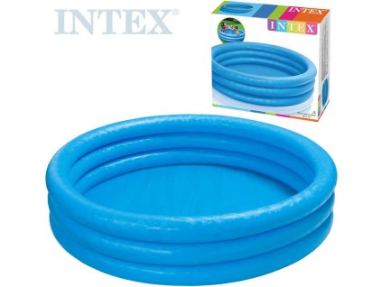 INTEX Bazén kulatý Crystal 168x40cm nafukovací modrý 3 komory 58446