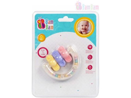 BAM BAM Baby chrastítko TVARY kousátko pro miminko