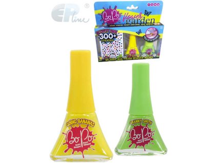 EP Line BO-PO Sada květinová lak na nehty 2ks + samolepky 300ks různé druhy