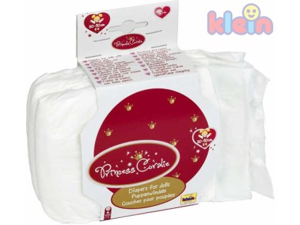 KLEIN Plenky dětské sada 3 plínky pro panenku Princess Coralie