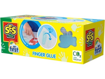 SES CREATIVE Moje první baby lepidlo magické prstové 2x 95ml modré