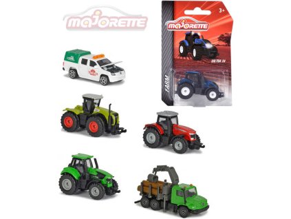 MAJORETTE Auto farmářské 7cm kovové na volný chod 6 druhů kov