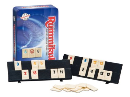 PIATNIK Hra Rummikub mini plechová krabička *SPOLEČENSKÉ HRY*